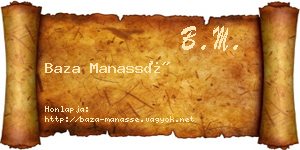 Baza Manassé névjegykártya